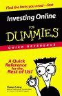 Investing Online for Dummies Quick Reference - For Dummies